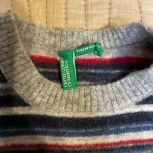 United Colors of Benetton Multi Striped Wool Blend Sweater Baby Sz XXS
